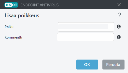 Lisää poikkeus
