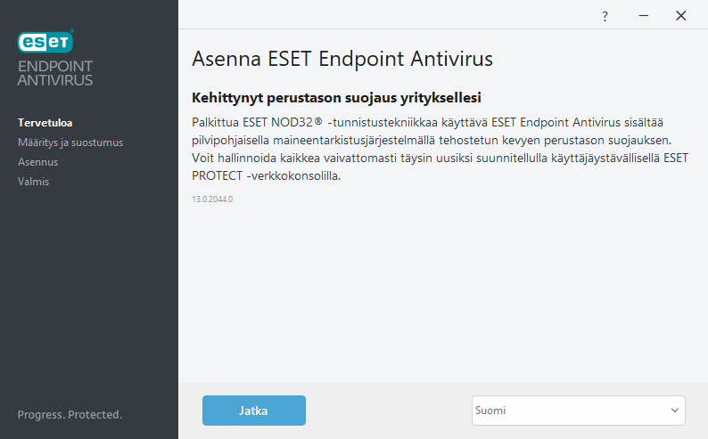 Asennus, tervetuloa