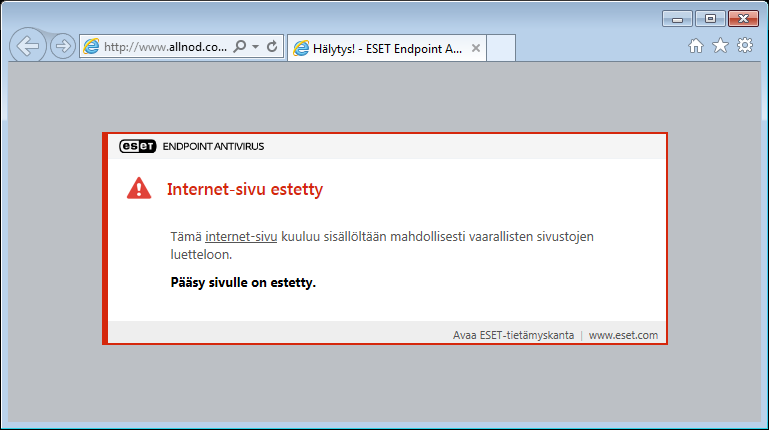 Internet-sivu estetty