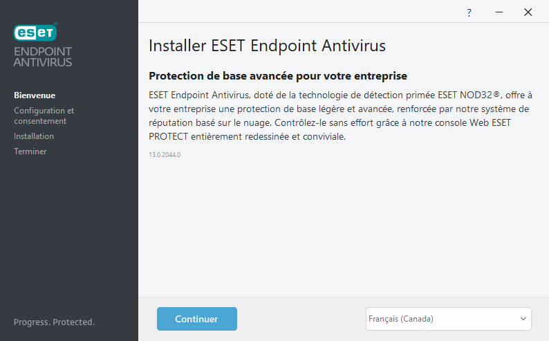Bienvenue dans l'installation
