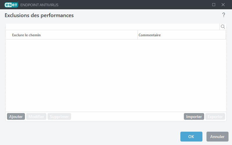 Exclusions des performances