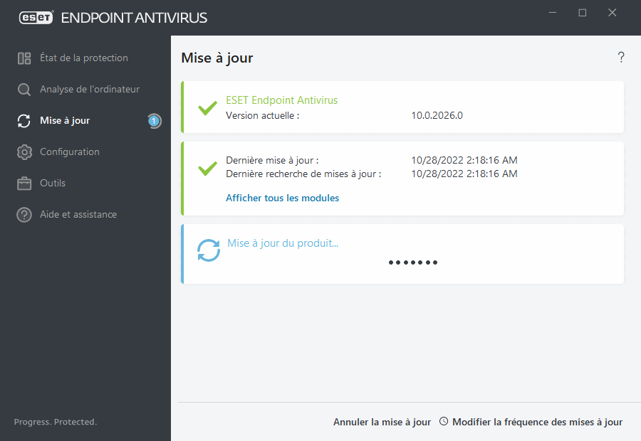 Processus de mise à jour