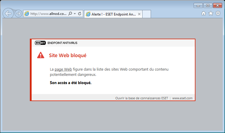 Site Web bloqué