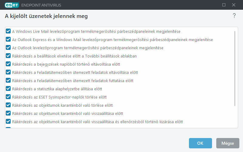 Megerősítési üzenetek