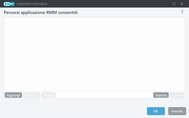 Percorsi applicazione RMM consentiti