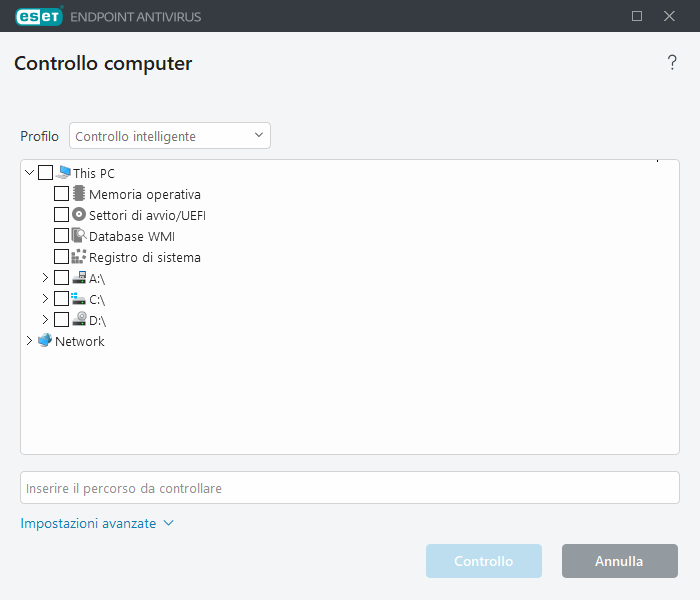 Controllo personalizzato