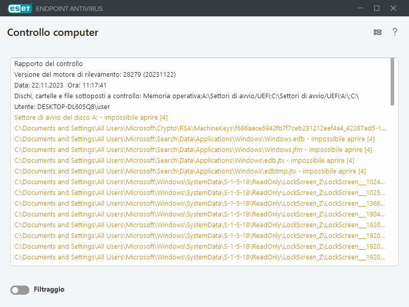 Controllo del computer