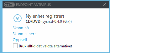 Varsel ved nyoppdaget enhet