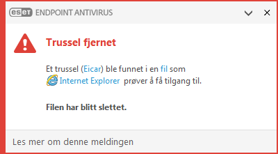 Varselsvindu – trussel fjernet