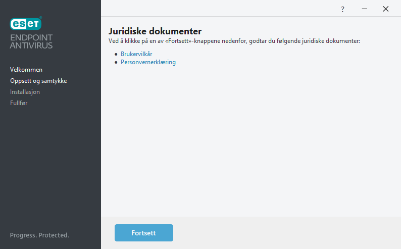 Innstillinger og lisensavtale for sluttbruker