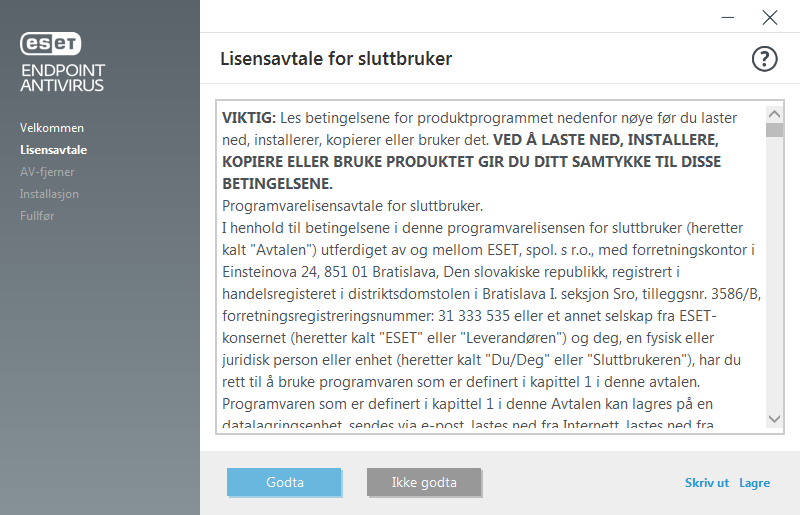 Lisensavtale for sluttbruker