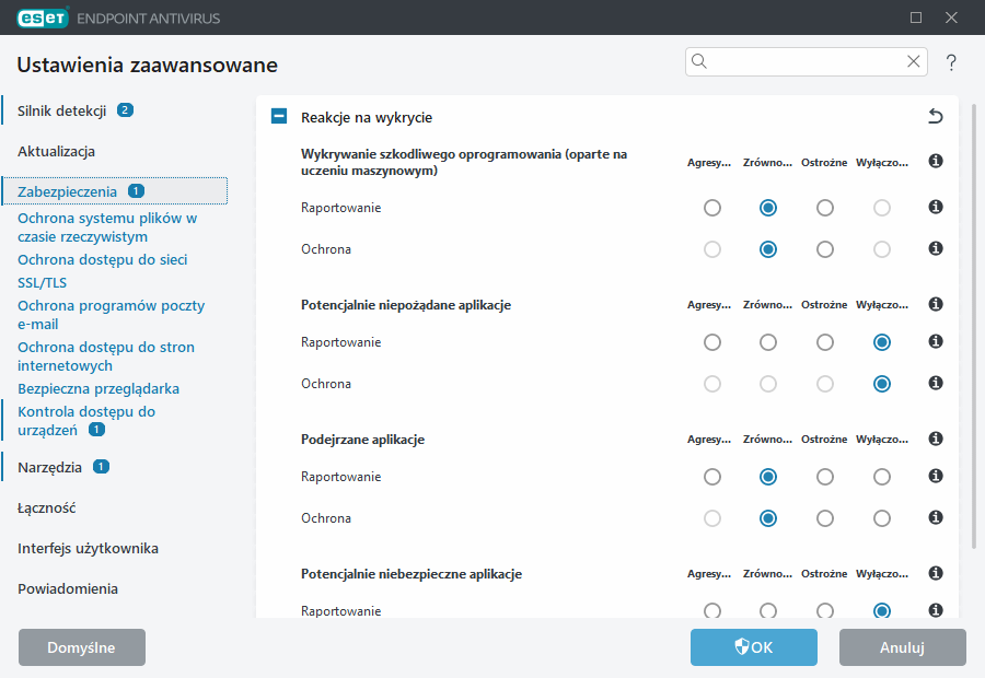 Ustawienia zaawansowane
