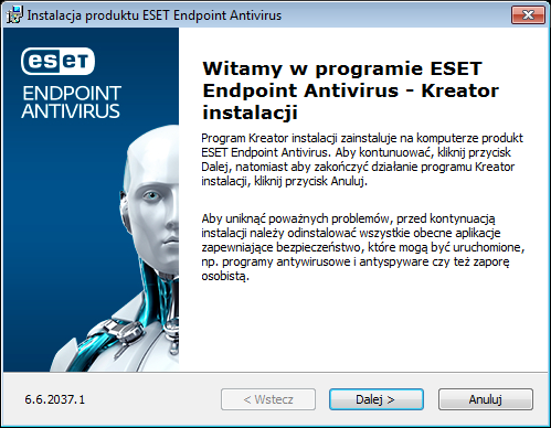 Powitanie dotyczące instalacji