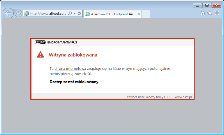 Witryna zablokowana
