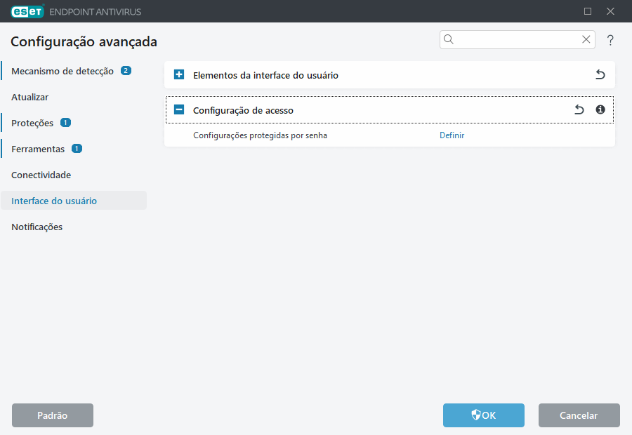 Configuração avançada da configuração de acesso