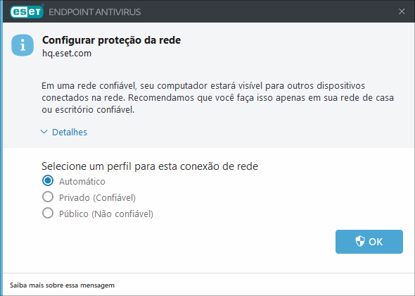 Configurar proteção da rede