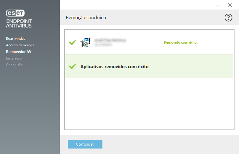 Remoção concluída