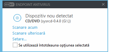 Notificare dispozitiv nou detectat