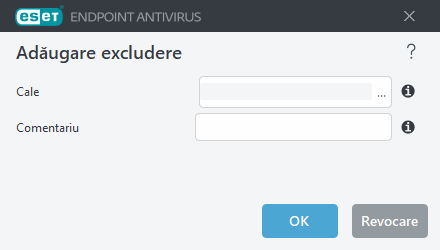 Adăugare excludere