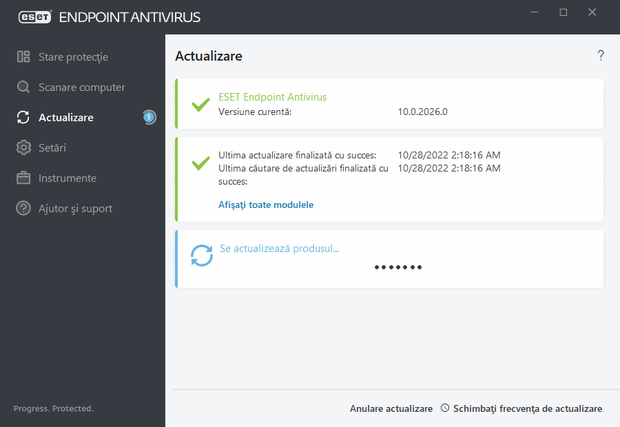 Proces de actualizare