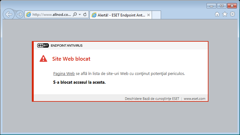 Site Web blocat