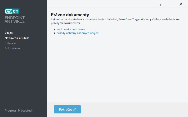 Nastavenia a&nbsp;EULA
