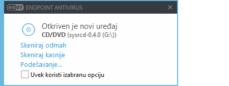Obaveštenje o otkrivanju novog uređaja