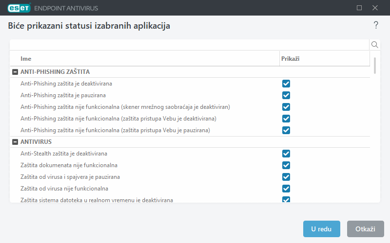 Statusi aplikacija