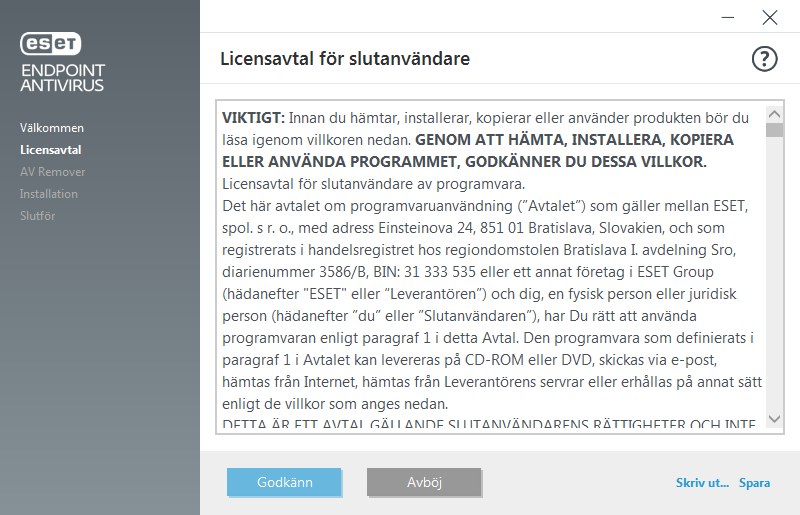 Licensavtal för slutanvändare