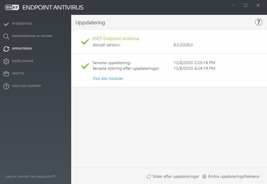 eset endpoint antivirus update error