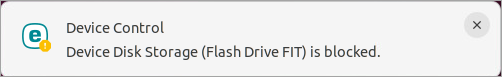 L'appareil a bloqué la notification push