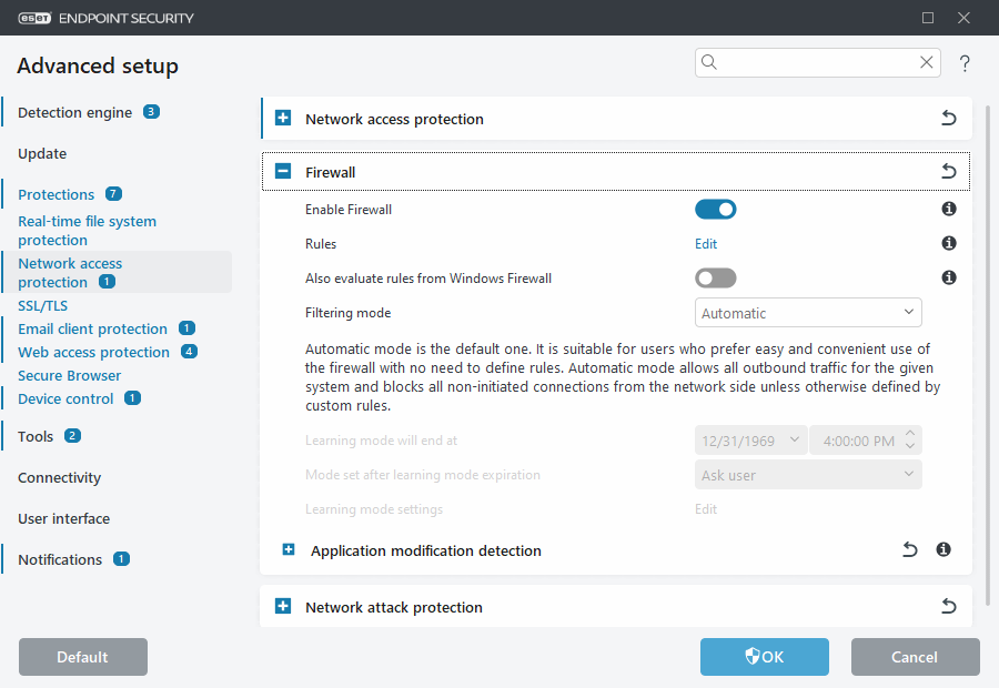 CONFIG_EPFW_MODE_FILTERING