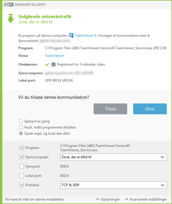 Indgående netværkstrafik