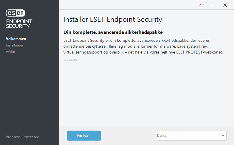 Velkommen til installation