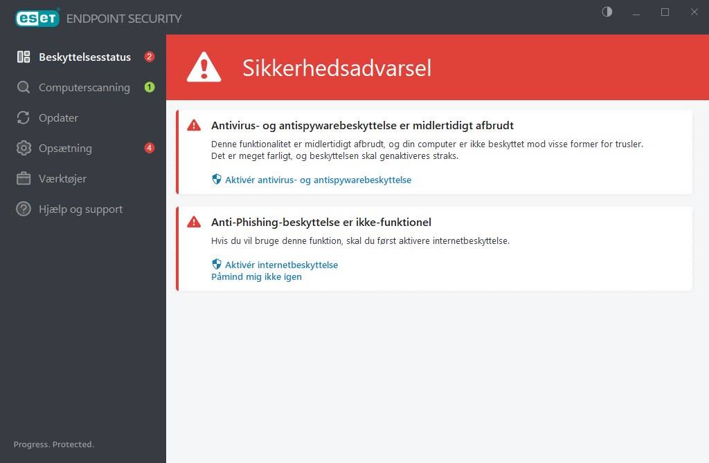 Opsætning af computer