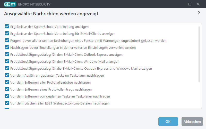 Bestätigungsnachrichten