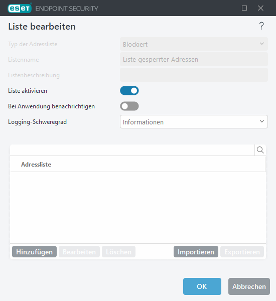Verwaltung von URL-Listen