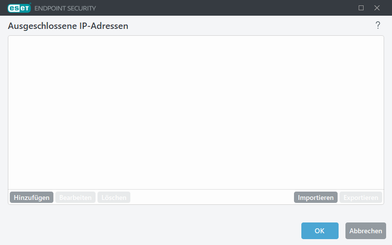 Ausgeschlossene IP-Adressen
