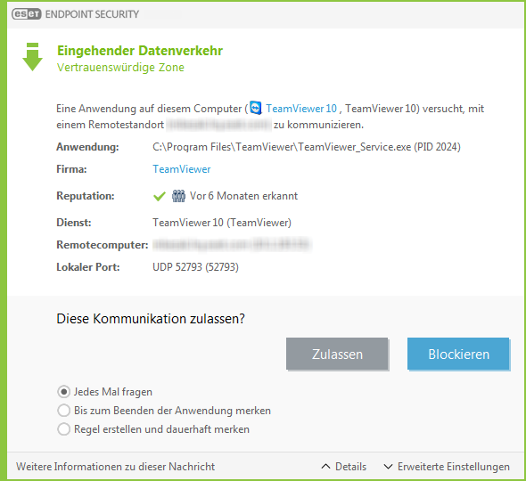 Eingehender Datenverkehr