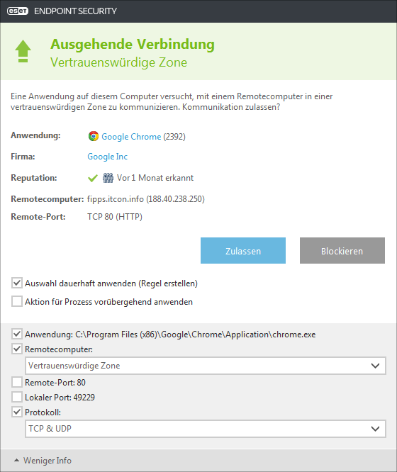 Ausgehender Datenverkehr