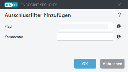 Ausschlussfilter hinzufügen