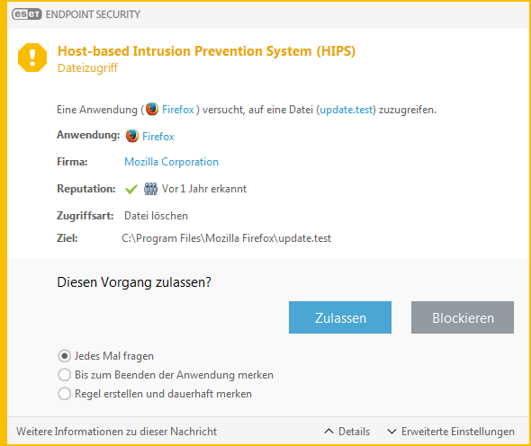 HIPS-Benachrichtigung