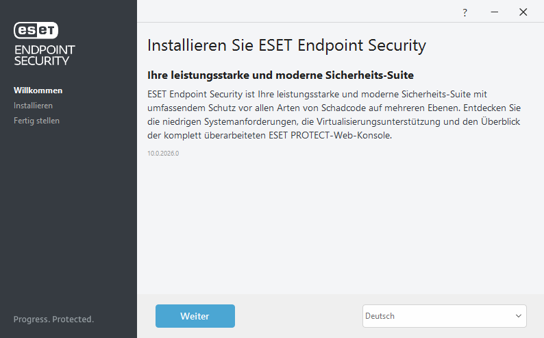 Installation – Begrüßung