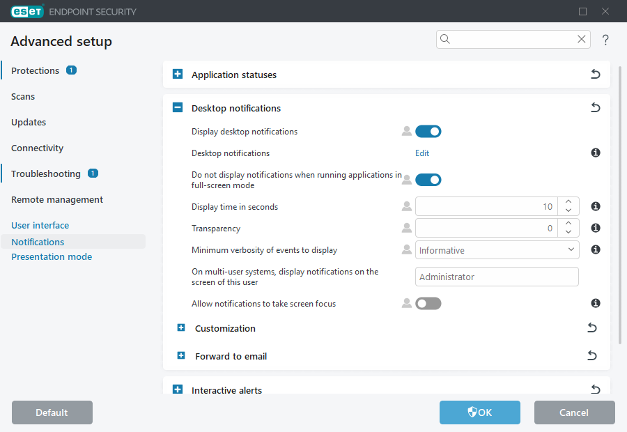 Desktop notifications Advanced setup Desktop notifications Advanced setup