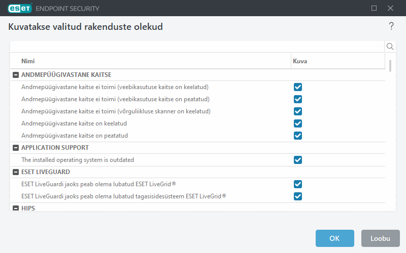 Rakenduste olekud