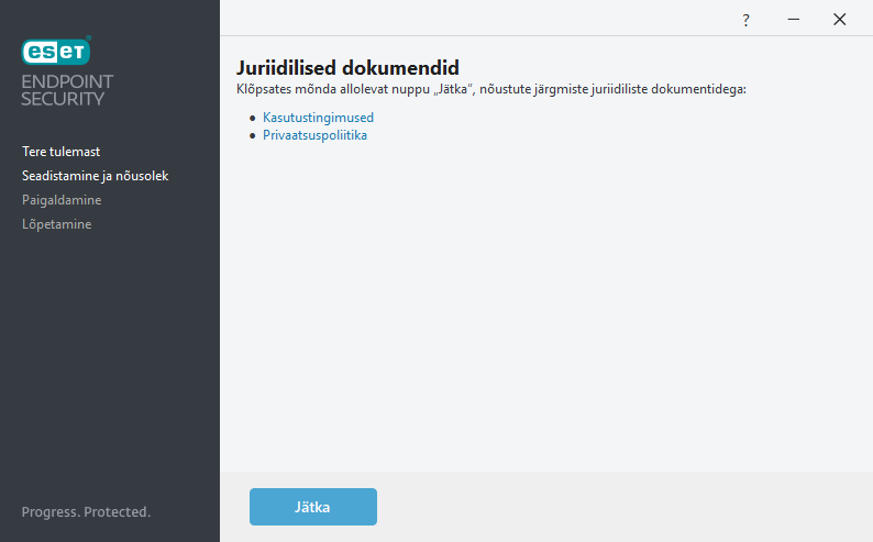 Häälestus ja lõppkasutaja litsentsileping