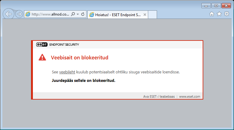 Veebisait on blokeeritud