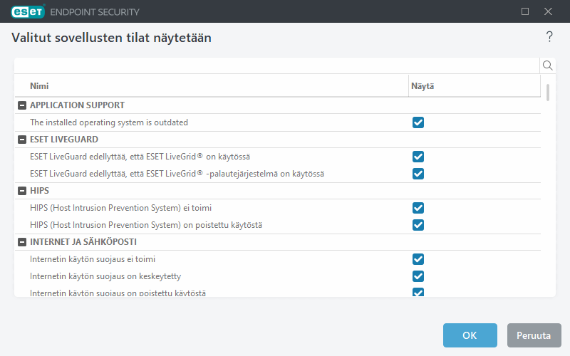 Sovellusten tilat