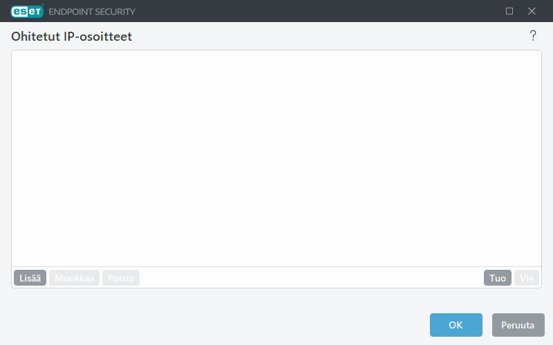 Ohitetut IP-osoitteet