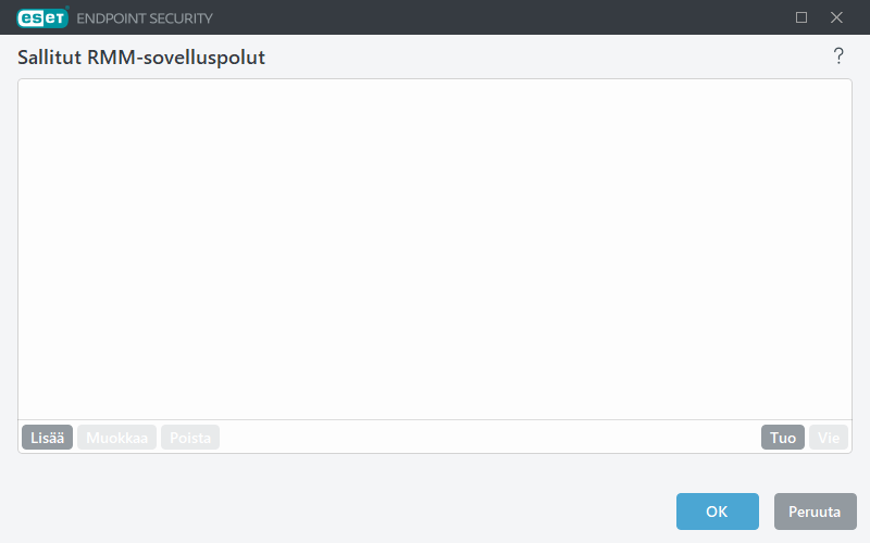 Sallitut RMM-sovelluspolut